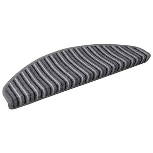 vidaXL Tapis d'escalier auto-adhésifs 15 Pièces Gris 65 x 21 x 4 cm