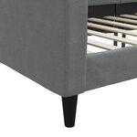 vidaXL Lit de jour gris foncé 100x190 cm tissu