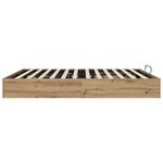 vidaXL Cadre de lit ottoman Chêne artisan 193 x 120 x 25 cm
