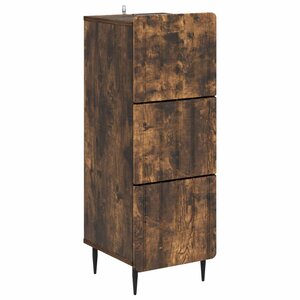 vidaXL Armoire à tiroirs Chêne fumé 33 x 34 5 x 92 cm