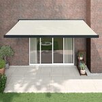 vidaXL Auvent rétractable crème 4 5x3 m tissu et aluminium