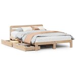vidaXL Cadre de lit sans matelas 120x190 cm bois de pin massif