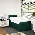 vidaXL Sommier à lattes de lit avec matelas Vert foncé 90x200 cm