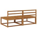 vidaXL 2 Pièce Sofa de milieu extérieur Naturel 158 x 83 x 73 cm