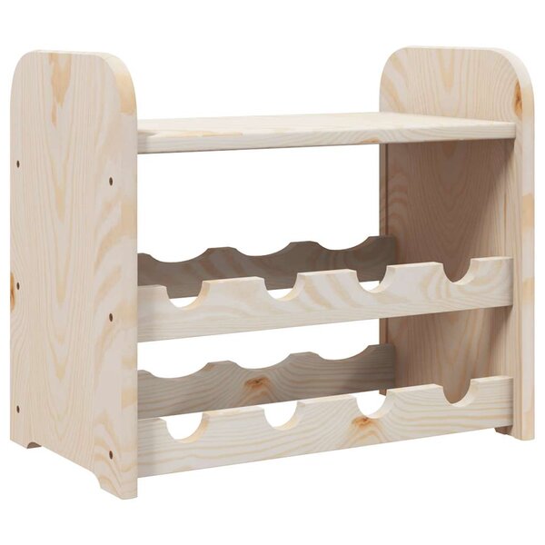 vidaXL Casier à vin avec panneau supérieur 43x25x37 cm bois pin massif
