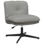 vidaXL Chaise pivotante de bureau Gris clair Tissu