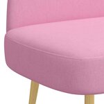vidaXL Banc rembourré avec dossier Rose 110 x 60 x 76 cm Polyester