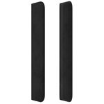 vidaXL Tête de lit avec oreilles Noir 203x16x118/128 cm Velours