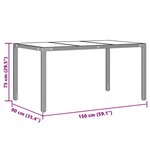 vidaXL Ensemble de bistro de jardin 5 Pièces coussins noir poly rotin
