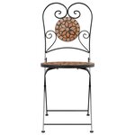 vidaXL Chaises de bistrot pliables lot de 2 terre cuite céramique