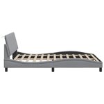 vidaXL Cadre de lit sans matelas gris clair 140x200 cm tissu