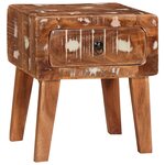 vidaXL Tables d'appoint Multicolore bois de récupération massif