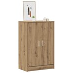 vidaXL Armoire à chaussures chêne artisanal bois d'ingénierie