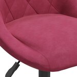 vidaXL Chaises à manger pivotantes lot de 6 rouge bordeaux velours