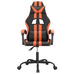 vidaXL Chaise de jeu Noir et orange Similicuir