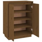 vidaXL Armoire à chaussures Marron miel 60x35x80 cm Bois de pin massif