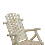 Fauteuil de jardin Adirondack à bascule rocking chair style néo-rétro assise dossier ergonomique bois naturel de pin