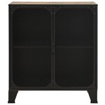 vidaXL Armoires de rangement 2 Pièces Marron 72x36x82 cm Métal et MDF