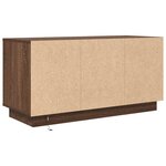 vidaXL Meuble TV avec lumières LED chêne marron 100x41x50 cm