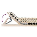 vidaXL Sommier à lattes Marron 70 x 190 cm Bois de hêtre massif