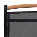 vidaXL Chaises de jardin pliables lot de 4 aluminium et textilène noir