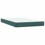 vidaXL Sommier à lattes de lit et matelas vert foncé 120x220cm velours