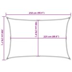 vidaXL Voile d'ombrage 160 g/m² Vert clair 2x2 5 m PEHD