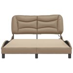 vidaXL Cadre de lit avec LED sans matelas cappuccino 140x200 cm