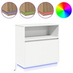 vidaXL Buffet avec LED Blanc 71 x 34.5 x 75 cm Bois d'ingénierie