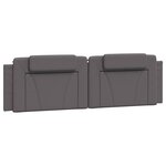 vidaXL Lit avec matelas gris 180x200 cm similicuir