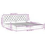 vidaXL Cadre de lit sans matelas taupe 200x200 cm tissu