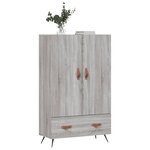 vidaXL Buffet haut sonoma gris 69 5x31x115 cm bois d'ingénierie