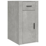 Armoire de bureau moderne grise béton 40 x 49 x 75 cm avec tiroir rangement pratique en bois d'ingénierie gris 02_0048291