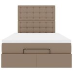 VidaXL Cadre de lit ottoman et matelas cappuccino 120x190cm similicuir