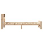 vidaXL Cadre de lit Marron 75 x 190 cm Bois massif en pin