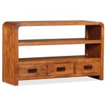 vidaXL Meuble TV Bois d'acacia solide 90 x 30 x 55 cm