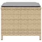 vidaXL Tabourets de jardin coussins lot de 4 mélange beige 41x41x36 cm