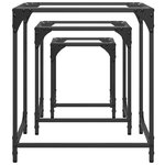 vidaXL Tables basses gigognes 3 Pièces dessus en verre transparent acier