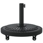 Base de Parasol vidaXL avec Roues pour Pôles Ø38-48 mm 13 kg Rond