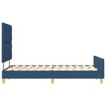 vidaXL Cadre de lit avec tête de lit Bleu 120 x 200 cm tissu