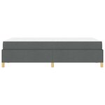 vidaXL Cadre de lit avec matelas Gris foncé 120 x 190 cm tissu