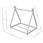 Lit tipi enfant NAKANA 120 x 180 vert sauge