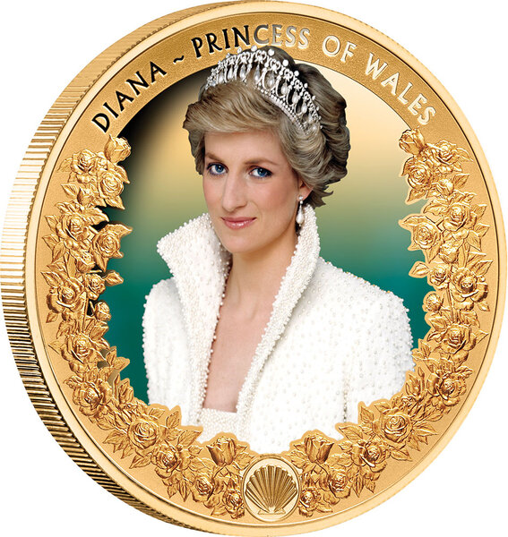 Pièce de monnaie en Or 100 Dollars g 31.1 (1 oz) Millésime 2022 DIANA THE PEOPLE PRINCESS
