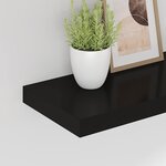 vidaXL Étagère flottante murale noir 80x23 5x3 8 cm MDF