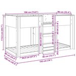 vidaXL Lit Superposé pour Enfants Chêne fumé 90 x 190 cm