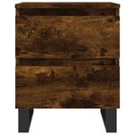 vidaXL Tables de chevet 2 Pièces chêne fumé 40x35x50 cm bois ingénierie