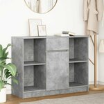 vidaXL Buffet avec tiroir gris béton 101x35x76 cm bois d'ingénierie