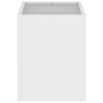 vidaXL Cache-pot de jardin Blanc 32 x 32 x 40 cm Acier laminé à froid