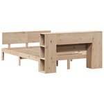 vidaXL Lit bibliothèque sans matelas 120x190 cm bois de pin massif
