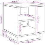 vidaXL Table basse chêne artisanal 40x40x43 cm bois d'ingénierie